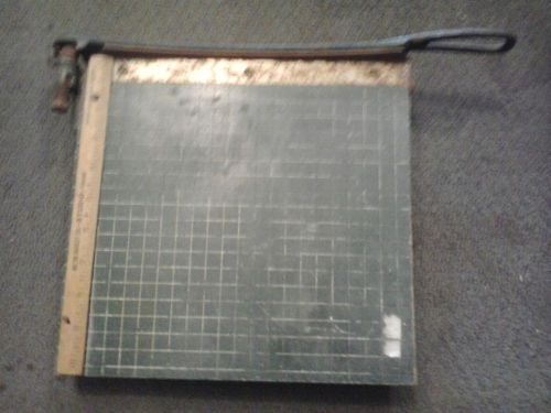 Vintage Used Milton Bradley Co Studio Art Office Supply Small Paper Cutter Tool