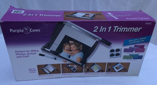 Purple Cows 12-Inch Two-In-One Scrapbook Combo Trimmer NIB
