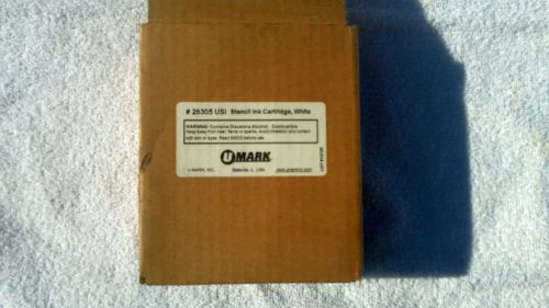 8 Umark Express Replacement Ink Cartridge Stencil White Disposable 33565