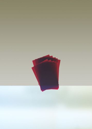 Rubylith, lot of 10 sheets, 4&#034; x 6&#034;, red for sale