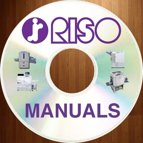 Newest, best &amp; biggest riso duplicator copier service manuals - mz ez ev on dvd for sale