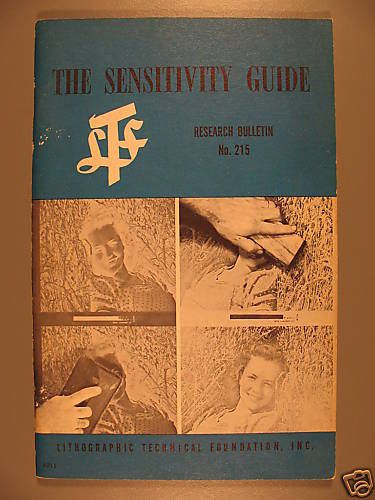 The sensitivity guide - lithographic tech. found. for sale