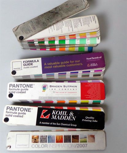 Pantone Lot of 5 Formula Guide Solid Coated Color Selector