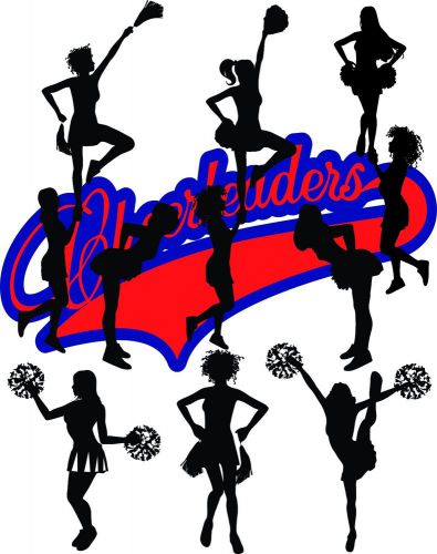 110 Cheerleader Vector Clipart for Vinyl Cutter