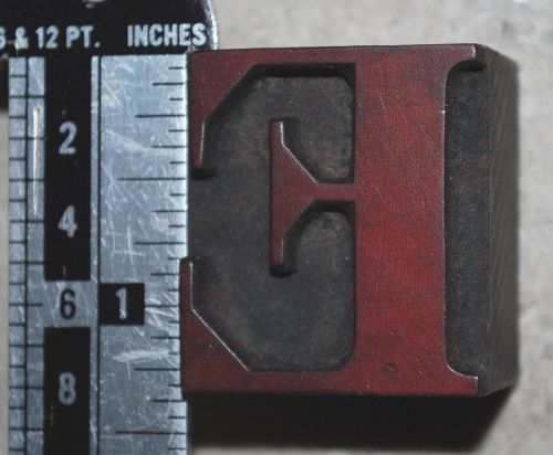 Vintage / Antique Letterpress Wood Printer&#039;s Type &#034;E&#034;, 8 line, 1 5/16&#034; tall