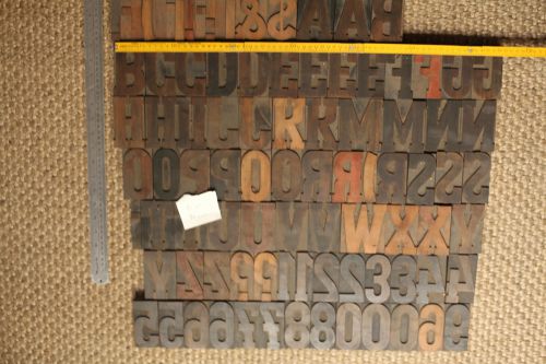 3.54&#034; - 92 pcs- BIG LETTERPRESS WOOD, alphabet printing block