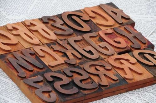 Fancy Wood Type -you choose &#034;your&#034; letter- Letterpress wooden printing blocks