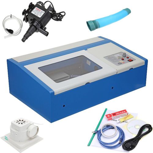 New 40W CO2 USB Laser Engraving Carving Machine Engraver Cutter w/Dispersed fan