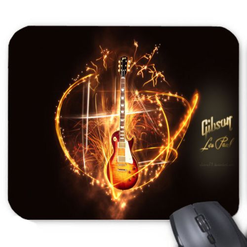Gibson Les Paul Guitar Art Mouse Pad Mat Mousepad Hot Gifts