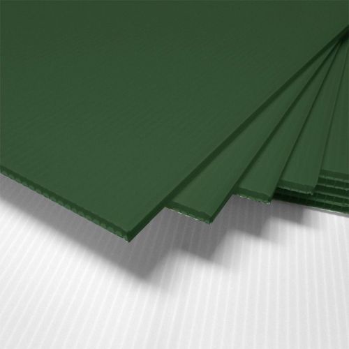 100 pcs corrugated plastic 18x24 4mm green blank sign sheets coroplast intepro for sale