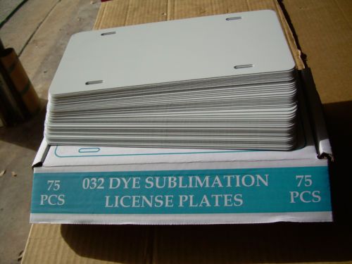 25 pcs. .032 SUBLIMATION Dye White Aluminum License Plate/Car Tag Blanks