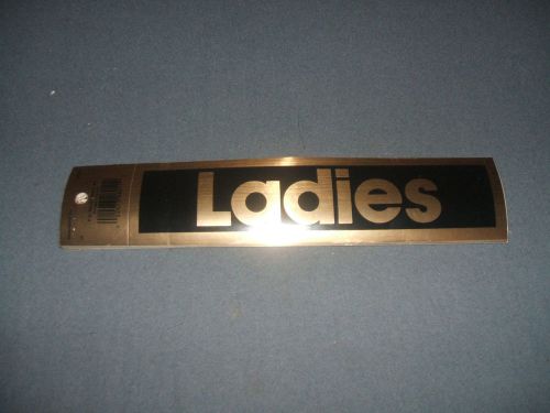Peel n stick self adhesive black &amp; gold  ladies door sign office or business for sale