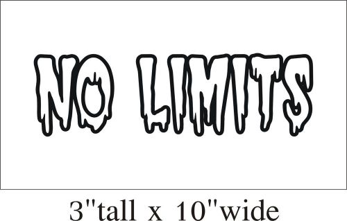 2X No Limits Text Funny Car Truck Bumper Vinyl Sticker Decal Decor Art -1835