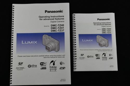 ** PRINTED** Panasonic Lumix TZ40  User guide Instruction manual  Colour Manual