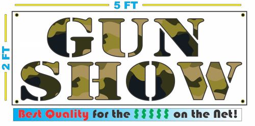 Full Color GUN SHOW Banner Sign NEW Larger Size 4 camo Camoflage