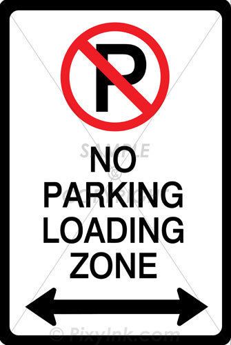 No Parking Loading Zone Metal Aluminum Street Sign 8x12 - SN-A098