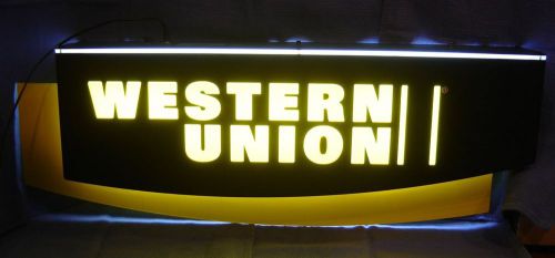Western - Union Dimensional 2-Side Light Hanging SIgn for Store Den or Man Cave