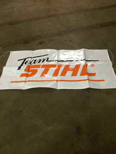 Team Stihl Banner Man Cave Shop Indoor Outdoor Chainsaw Banner Sign New