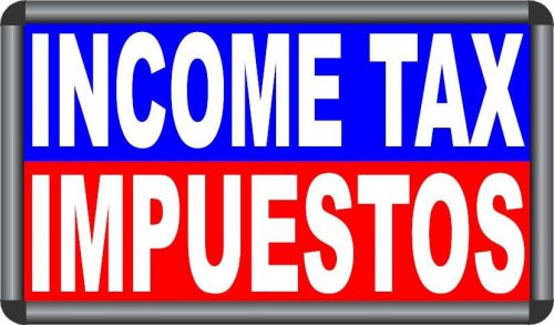 Income tax impuestos bright led illuminated sign neon signbox lighted light box for sale