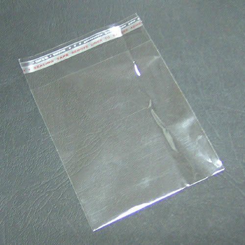 Bag, plastic, clear, 18x10mm with adhesive strip.Sold per pkg of 200. JD004