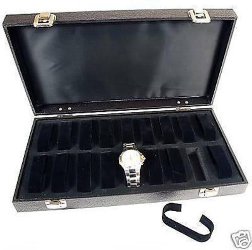 WRIST WATCH SOLID TOP DISPLAY CASE BOX FITS 18 WATCHES