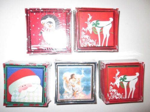 Wholesale Brand New Lot 15 Pcs Christmas Nesting Jewelry Boxes 3 1/2&#034;x3 1/2&#034;