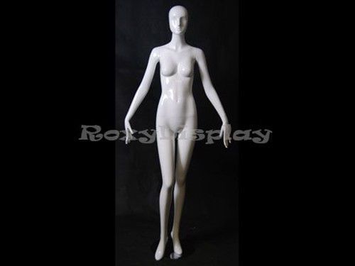 Female Fiberglass Glossy White Mannequin Eye Catching Abstract Style #MD-XD11W