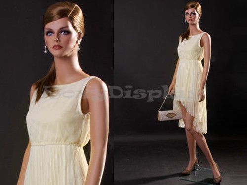 Female Fiberglass Mannequin Beautiful Face with elegant pose Style #MZ-LISA3