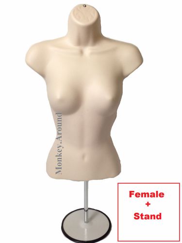 Nude Female Mannequin Torso Hanging Dress Body Form Display Stand Women Flesh