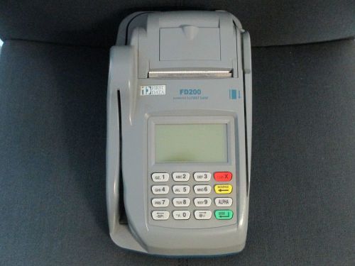 First Data FD 200 - Credit Card &amp; Check Reader Terminal with PIN Key Pad!