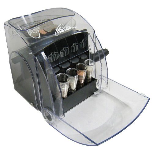 Royal sovereign sort &#039;n save manual coin sorter, black/clear (qs-1) brand new! for sale