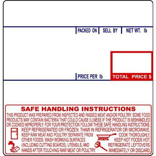 CAS LST-8040 Printing Scale Label  58 x 60 mm  UPC/Safe Handling - CASE of 12 Ro
