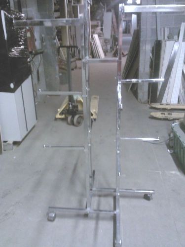 Lingerie racks chrome swimwear display used baby clothing store fixtures rolling for sale