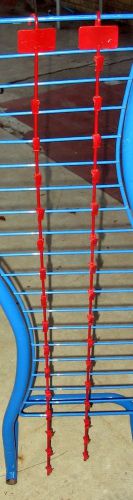 2 EXTRA LONG CLIP STRIP HANGING RACK Chip Snack RETAIL CANDY APPLE RED