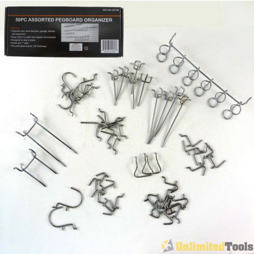 50pc peg board tool hook organizer hanger assortments showroom product hangers for sale