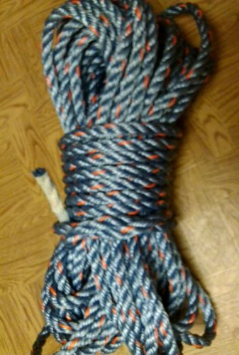 2 45 foot lengths of 5/8 inch high impact fall arrest rope(very strong rope) for sale