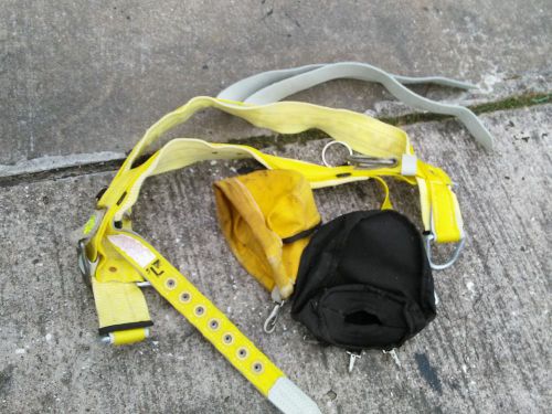 Tree climbing harness and 2 bags