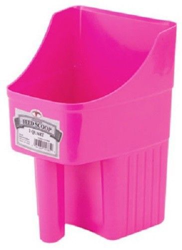 Miller 2 Pack, 3 QT, Hot Pink, Enclosed Plastic Feed Scoop