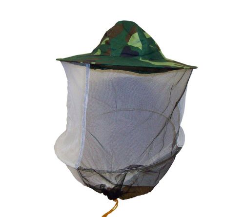 New Camo / Camouflage Beekeeper Beekeeping Hat with Veil, Mosquito Head Net