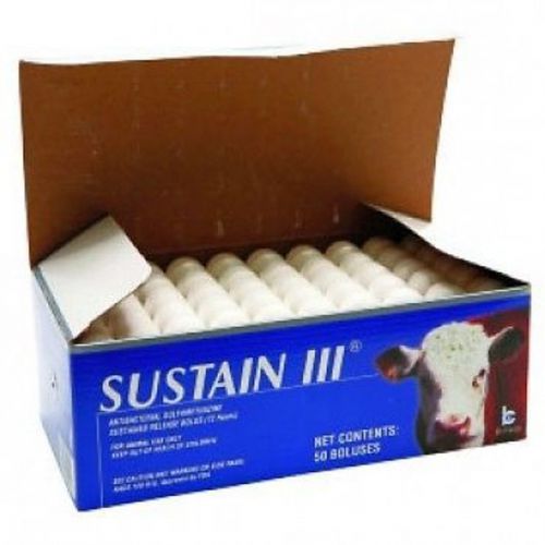 Sustain III Cattle Cow Bolus 100ct Long Acting Sulfa Pneumonia Scours Ecoli