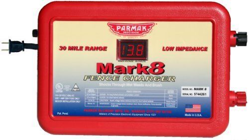 Parmak MARK8 Low Impedance 110/120-Volt 30-Mile Range Electric Fence Charger