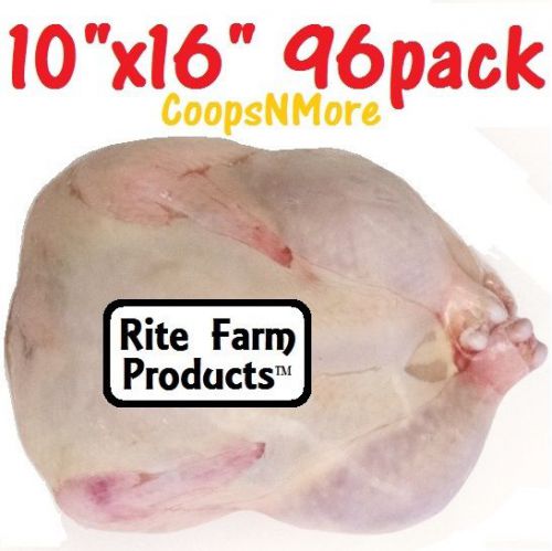 96 PK OF 10&#034;x16&#034; POULTRY SHRINK BAGS CHICKEN FOOD PROCESSING SAVER HEAT FREEZER