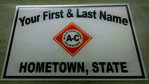 Personalized  Allis-Chalmers Aluminum Sign
