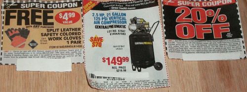 Harbor freight&#039;s 2.5 hp, 21 gallon 125 psi vertical air compressor &#034;coupon only&#034; for sale