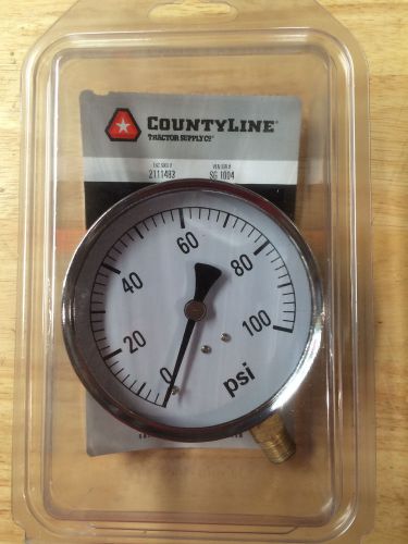 CountyLine large 4&#034; psi gauge 0-100 PSI NEW