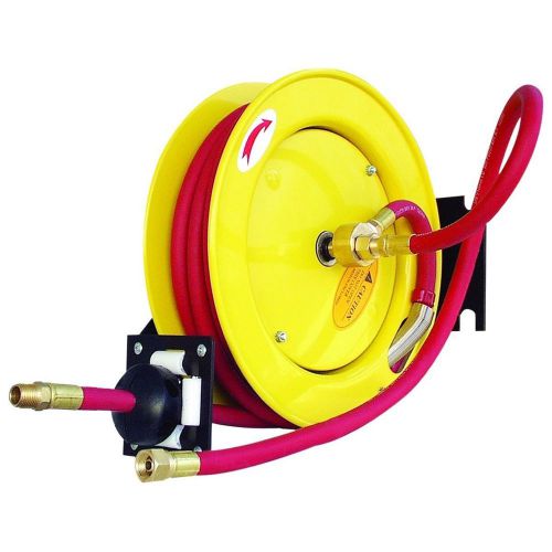 Amflo Automatic Open Hose Reel With 250 PSI 3/8&#034; x 50&#039; Red Rubber Air Hose