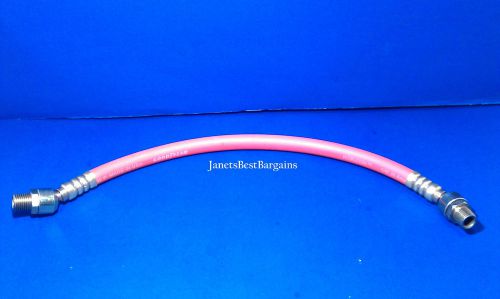 Usa made goodyear red rubber 1/4&#034; 1 foot pigtail air hose whip ball swivel ends for sale