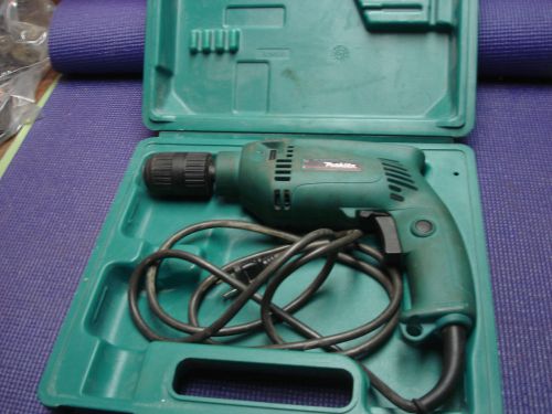 Makita hp1501 1/2&#034; corded variable sp. keyless chuck hammer drill w/ case - used for sale