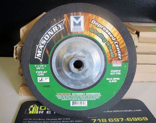 Lot of 10 masonry depressed center grinding wheels discs - 7&#039; x 1/4 in - type 27 for sale