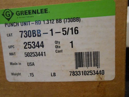Greenlee 730bb-1- 5/16 punch unit - rd 1.312 bb - 1 5/16 inch for sale